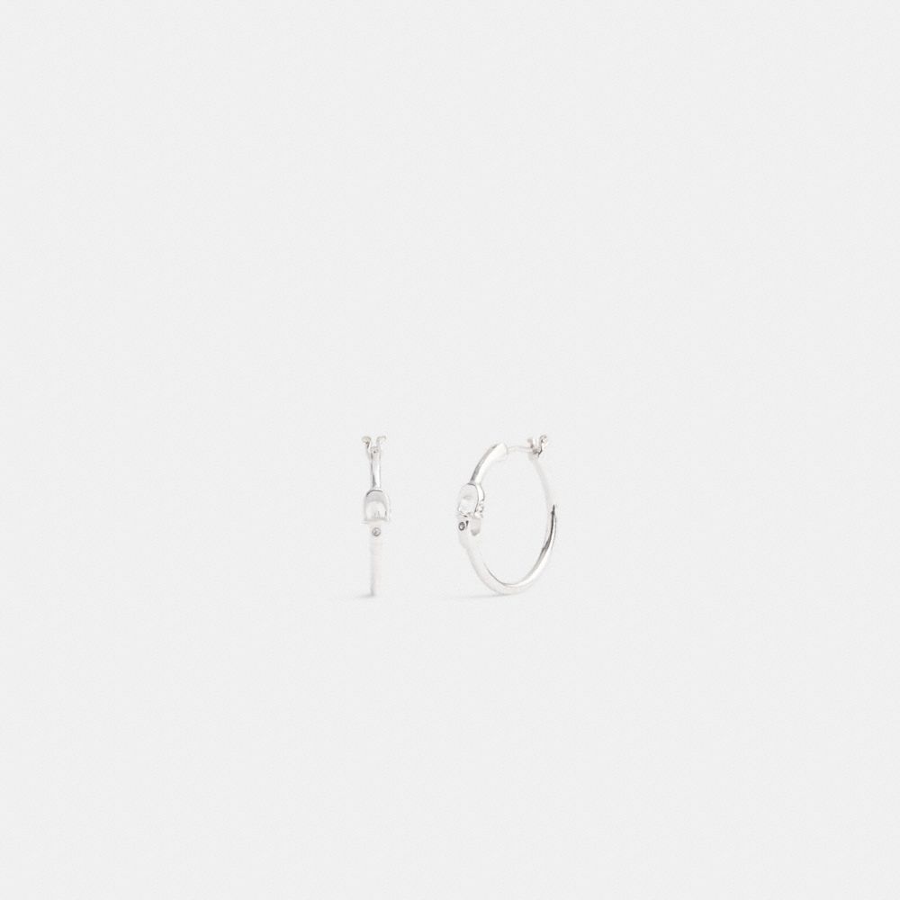 Interlocking Signature Small Hoop Earrings