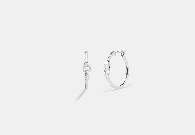 Interlocking Signature Small Hoop Earrings