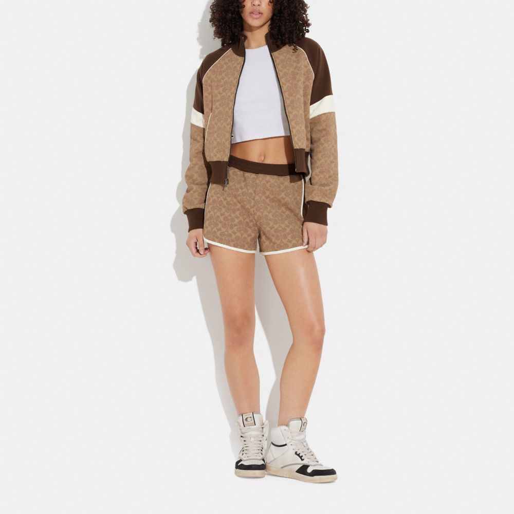 COACH®,Signature Zip Up Sweatshirt,,Scale View