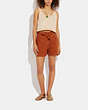 COACH®,GARMENT DYED SHORTS,cotton,Rust,Scale View