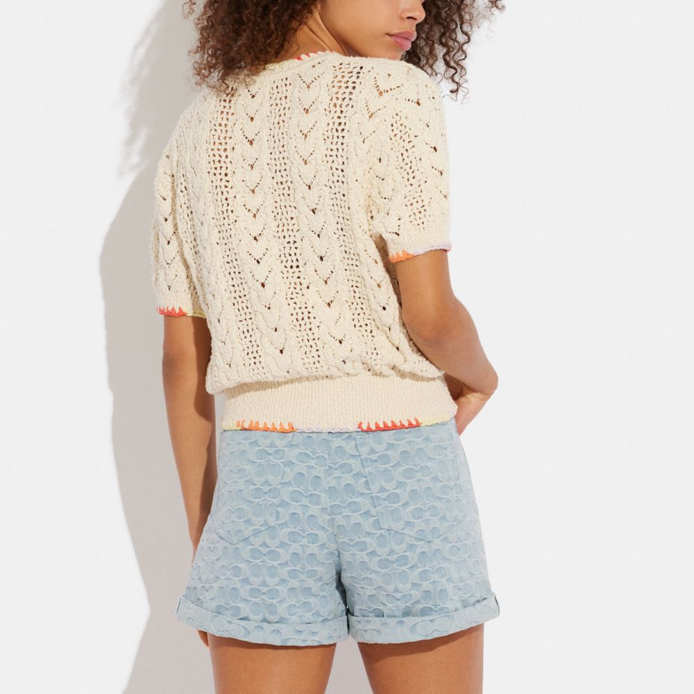 COACH®,サマー クルーネック セーター,トップス＆Tシャツ,