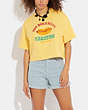 COACH®,HOT DOG CROPPED T-SHIRT,Yellow Multi,Scale View