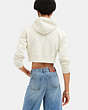 COACH®,CROPPED HOODIE WITH TEA DANCE GRAPHIC,cotton,White,Scale View