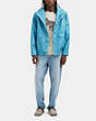 COACH®,SIGNATURE WINDBREAKER,Polyester,Light Blue,Scale View