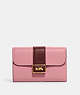 COACH®,MEDIUM GRACE WALLET,Mixed Material,Mini,Im/Shell Pink/Wine,Front View