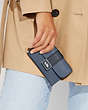 COACH®,MEDIUM GRACE WALLET,Mixed Material,Mini,Silver/Washed Chambray Multi,Detail View