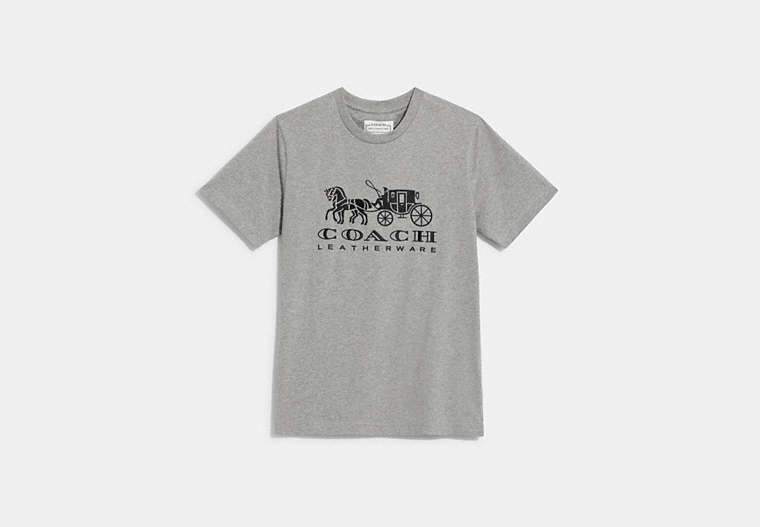 COACH®,ホース アンド キャリッジ Tシャツ,トップス＆Tシャツ,ﾍｻﾞｰ ｸﾞﾚｰ