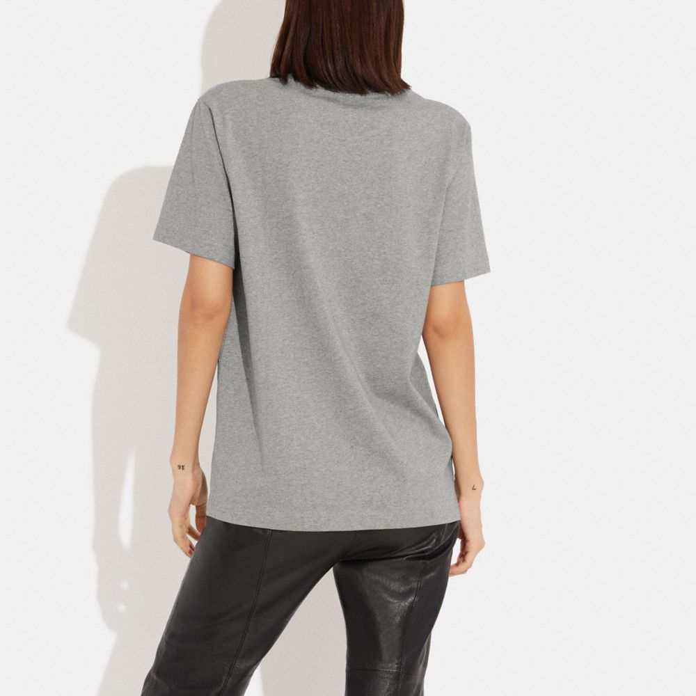 COACH®,ホース アンド キャリッジ Tシャツ,トップス＆Tシャツ,ﾍｻﾞｰ ｸﾞﾚｰ