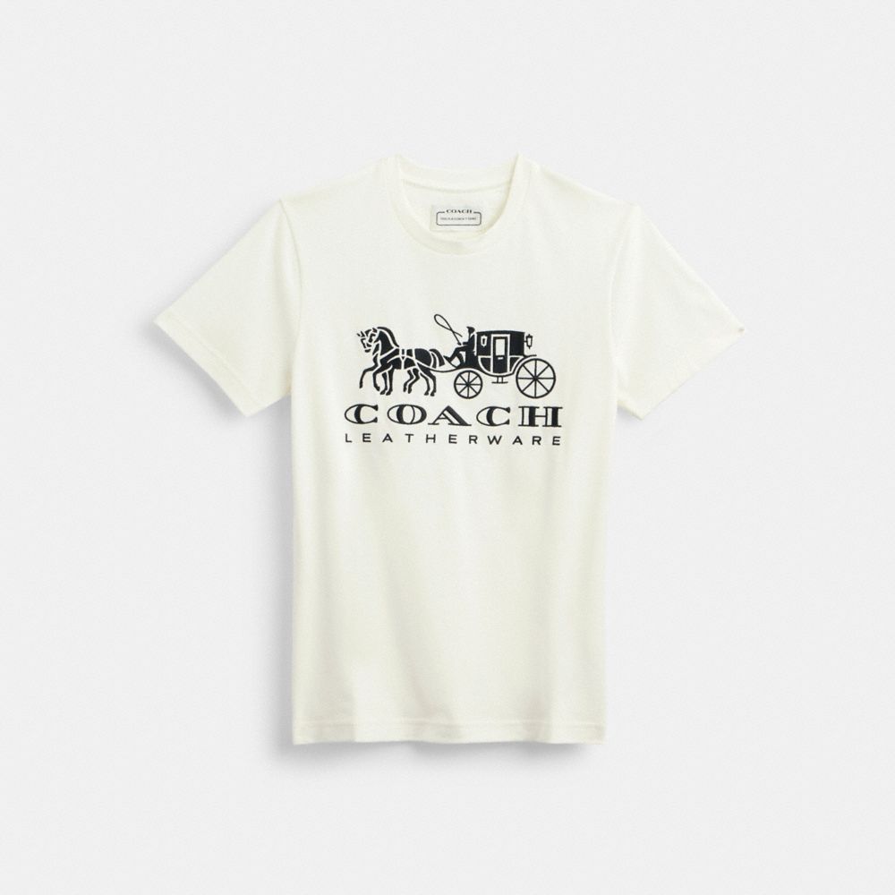 COACH®,ホース アンド キャリッジ Tシャツ,トップス＆Tシャツ,ﾎﾜｲﾄ
