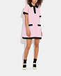 COACH®,SIGNATURE KNIT DRESS,cotton,Pink Signature Multi,Scale View