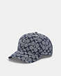 COACH®,SIGNATURE CHAMBRAY BASEBALL HAT,Chambray,Front View