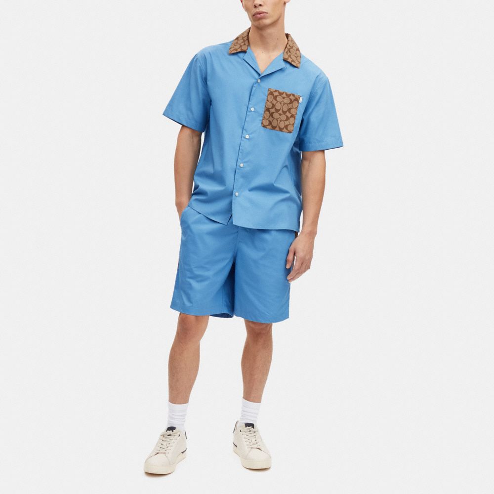 COACH®  Signature Colorblock Camp Shirt