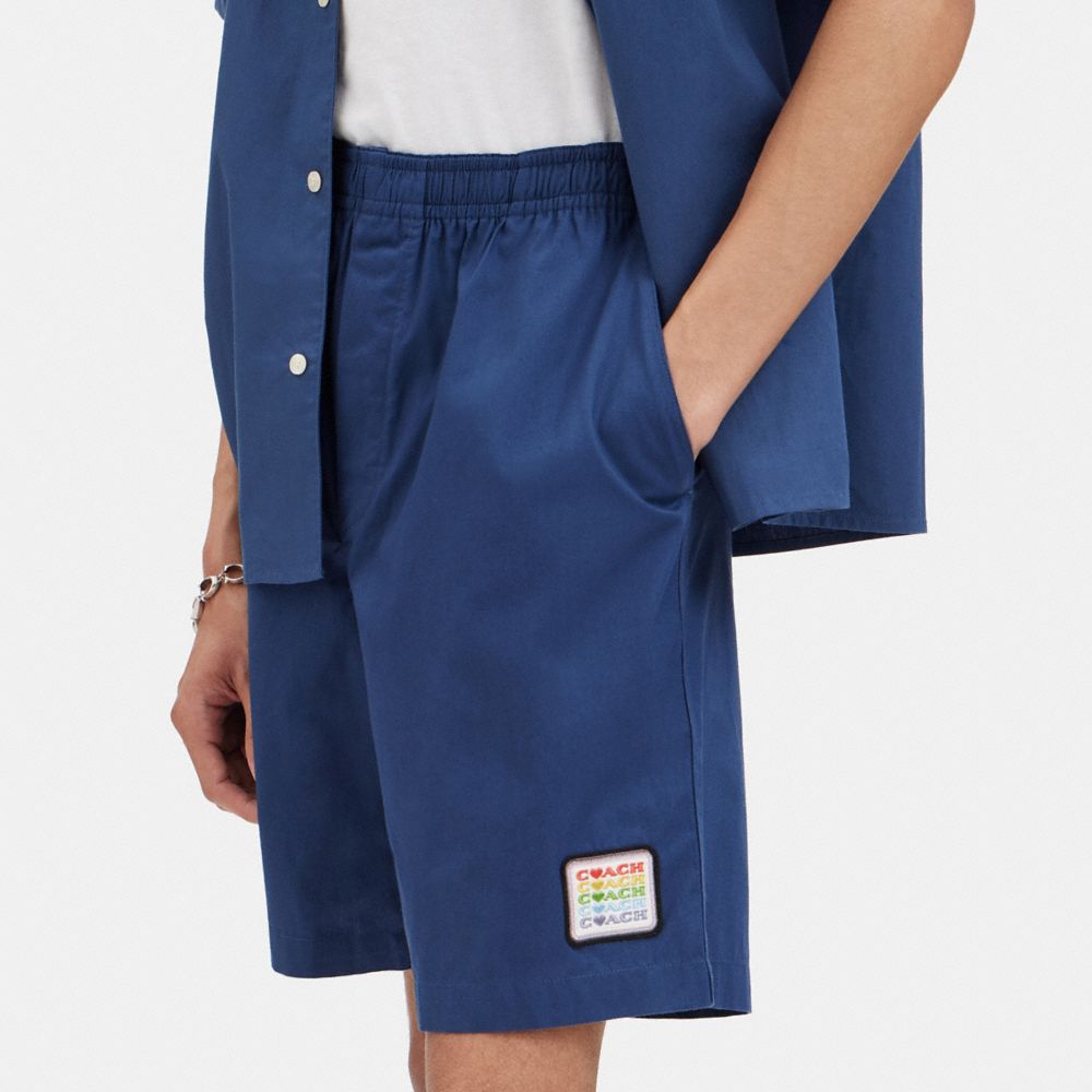 COACH®  Drawstring Shorts With Patches
