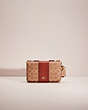 COACH®,UPCRAFTED SLIM WALLET IN SIGNATURE CANVAS,Mini,Brass/Tan/Rust,Front View