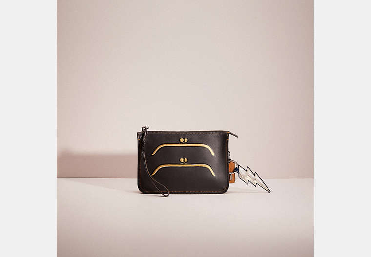 COACH®,UPCRAFTED SOHO CROSSBODY,Glovetanned Leather,Mini,Pewter/Black,Front View