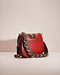 COACH®,UPCRAFTED BEAT SADDLE BAG,Glovetanned Leather,Small,Brass/Red Sand,Angle View