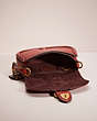 COACH®,UPCRAFTED BEAT SADDLE BAG,Glovetanned Leather,Small,Brass/Red Sand,Inside View,Top View