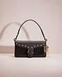COACH®,UPCRAFTED TABBY SHOULDER BAG 26 WITH BEADCHAIN,Polished Pebble Leather,Medium,Pewter/Black,Front View