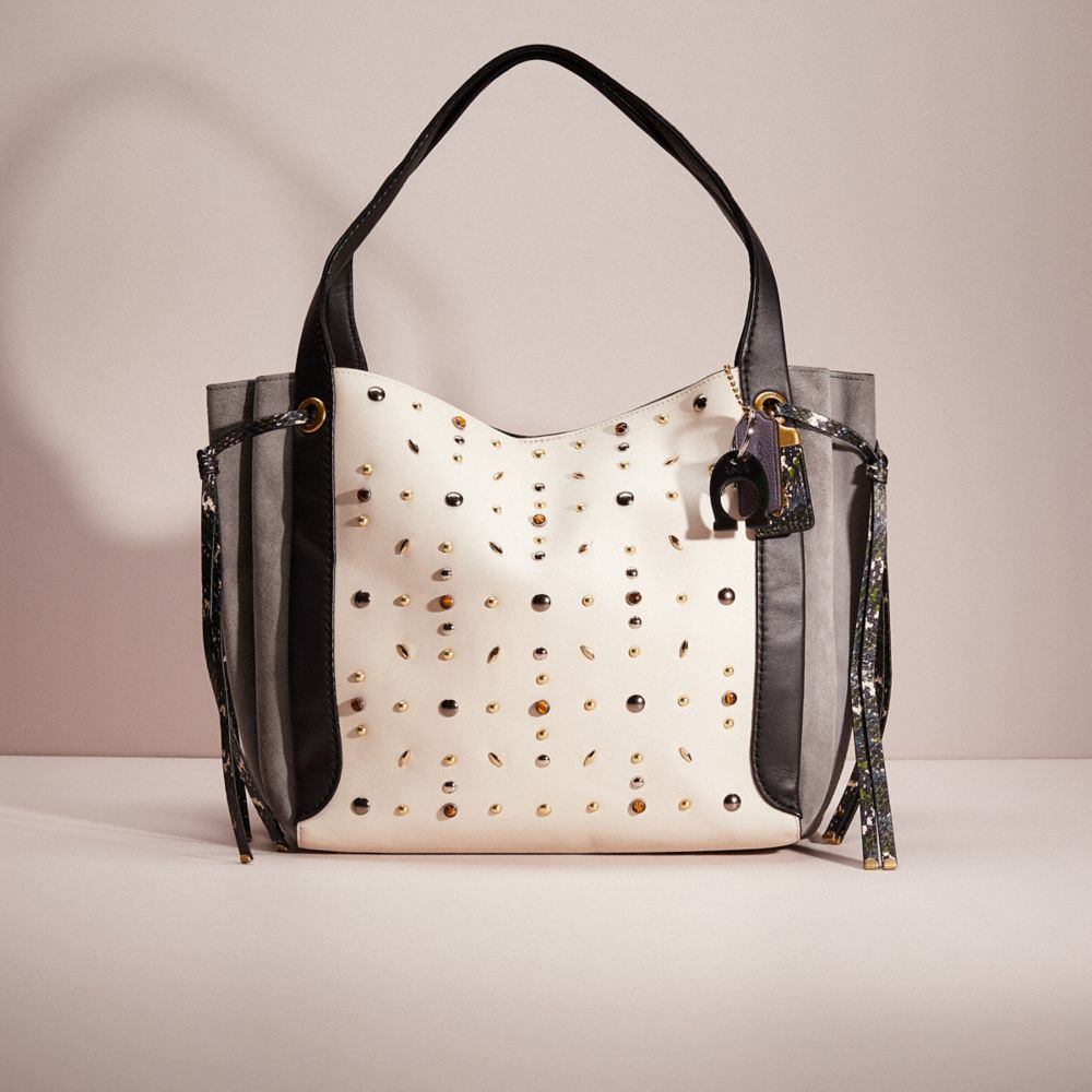 Upcrafted Harmony Hobo In Colorblock Snakeskin COACH