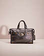 COACH®,UPCRAFTED RHYDER 24 SATCHEL,Metallic Leather,Small,Ak/Gunmetal,Front View