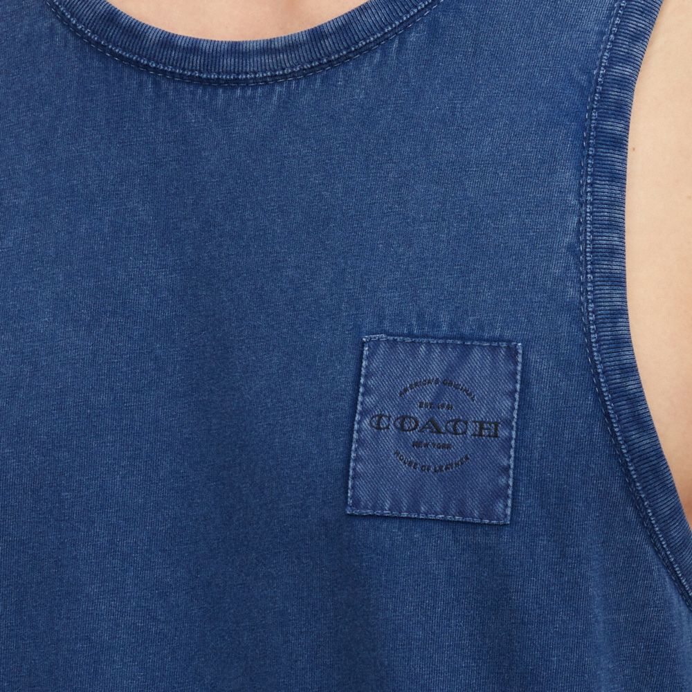 COACH®,Garment Dye Tank Top,,Detail View