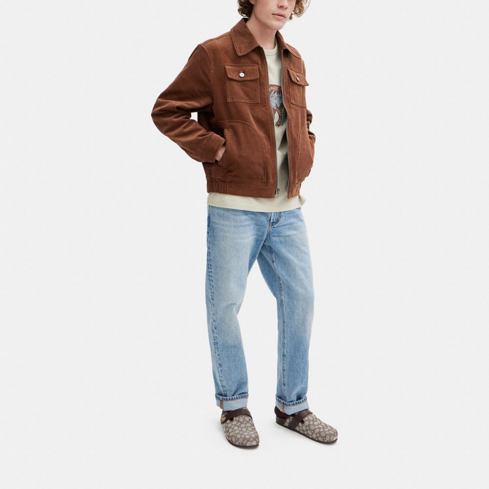 COACH®,New Wash Jeans,Cotton,Denim,Straight,Whiskering,Casual,,Scale View