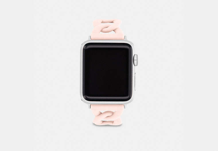 COACH®,APPLE WATCH® STRAP, 38MM AND 41MM,Stainless Steel,Blush,Front View