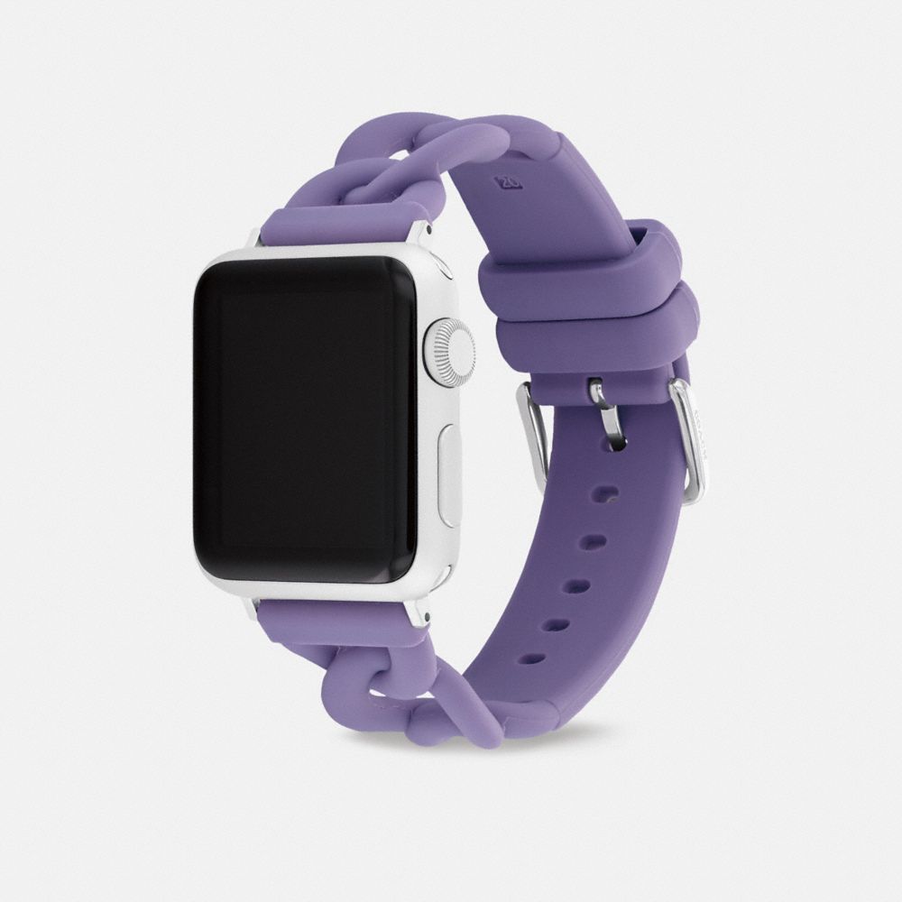 COACH®,APPLE WATCH® STRAP, 38MM AND 41MM,Light Purple,Angle View