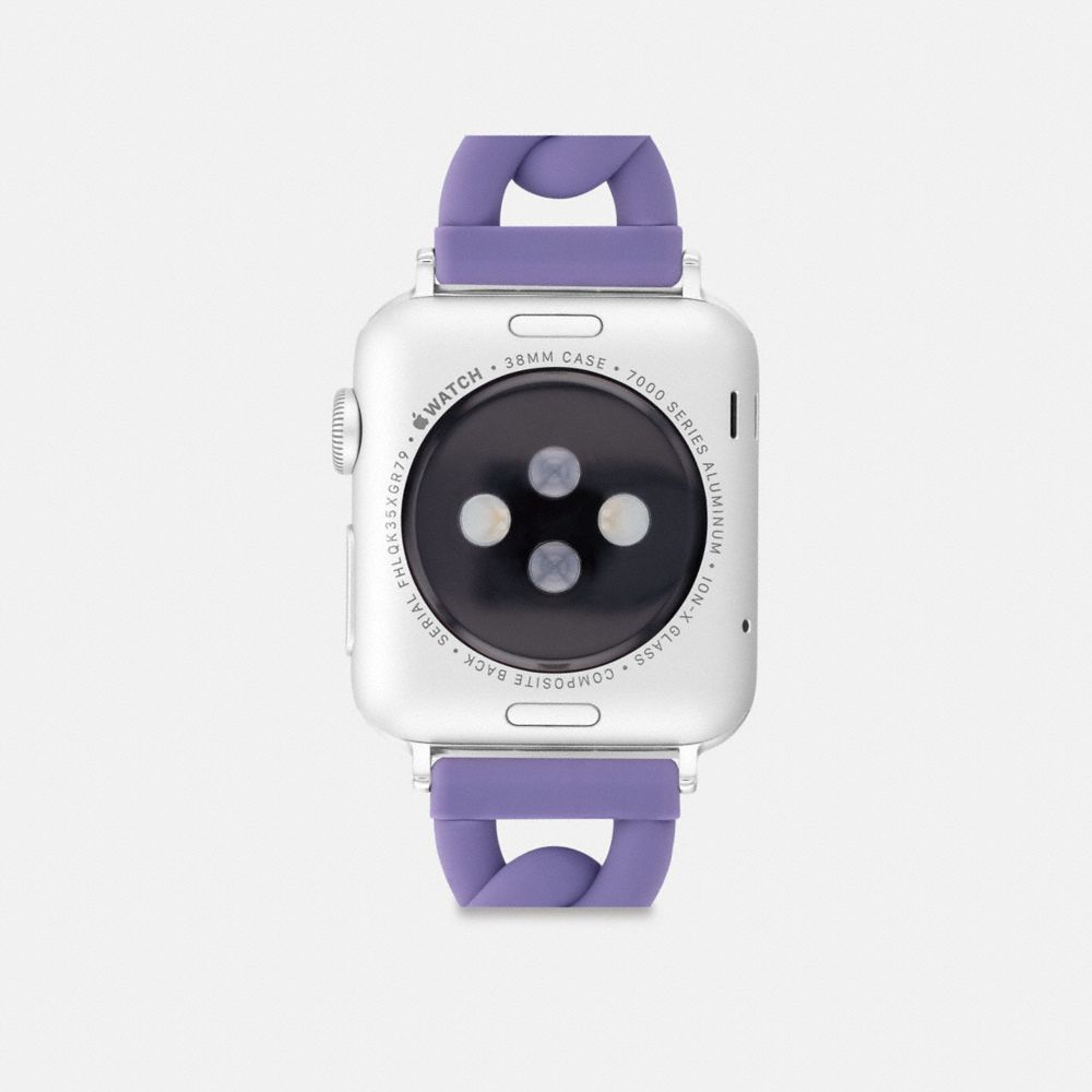 COACH®,APPLE WATCH® STRAP, 38MM AND 41MM,Light Purple,Back View