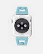 COACH®,APPLE WATCH® STRAP, 38MM AND 41MM,Stainless Steel,Pale Blue,Back View