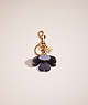 COACH®,REMADE TEA ROSE BAG CHARM,Nappa leather,Mini,Blue Multi,Front View
