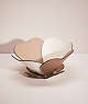 COACH®,REMADE TEA ROSE LEATHER BOWL AND TRAY SET,Mini,Beige Multi,Front View