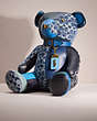 COACH®,REMADE COLLECTIBLE BEAR,X-Large,Valentine's Day,Denim,Front View