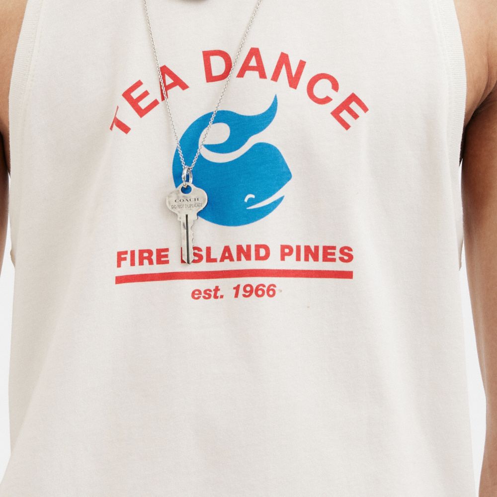 COACH®,Tank Top With Tea Dance Graphic,,Detail View
