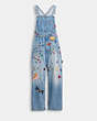 COACH®,COACH X OBSERVED BY US OVERALLS,cotton,Blue,Front View