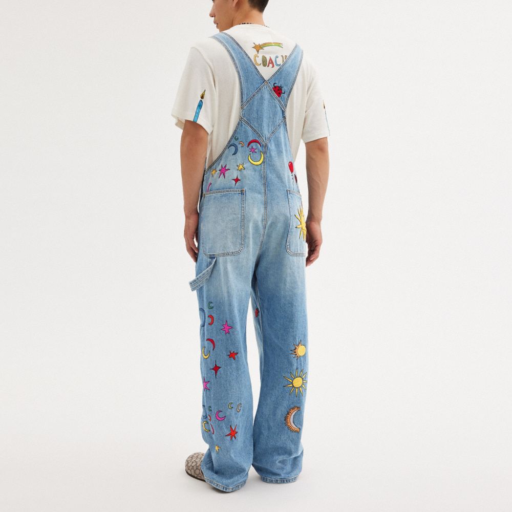 COACH®,COACH X OBSERVED BY US OVERALLS,cotton,Blue,Scale View