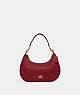 COACH®,MARA HOBO,Pebbled Leather,Medium,Gold/Cherry,Front View