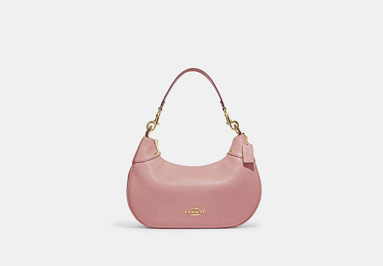 COACH®,HOBO MARA,Cuir galet,Or/Rose coquille,Front View