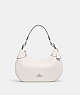 COACH®,MARA HOBO,Pebbled Leather,Medium,Silver/Chalk,Front View