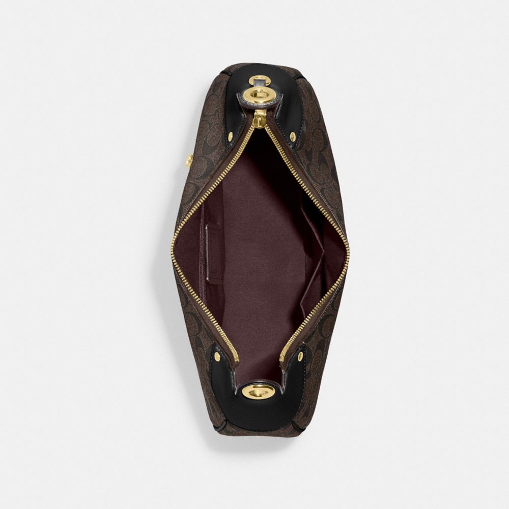COACH®,Mara Hobo In Signature Canvas,,Inside View,Top View