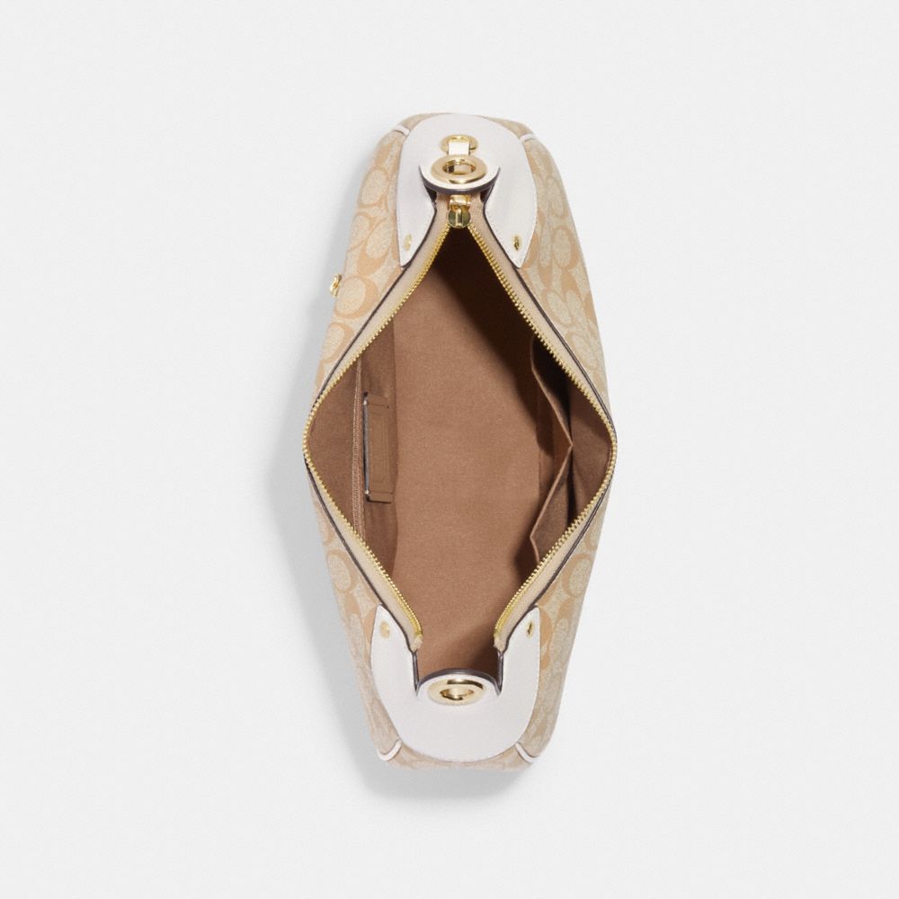 COACH®,Mara Hobo In Signature Canvas,,Inside View,Top View