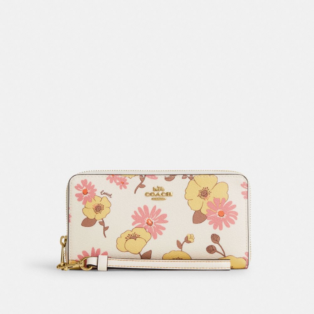 COACH Small Wallet With Flower Patch Print