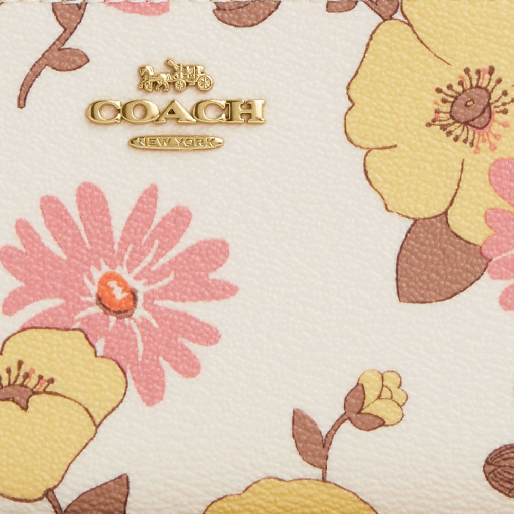 フローラル柄★Coach★ロングジップアラウンドウォレット COACH ☆花柄プリントのロングジップアラウンドウォレット☆