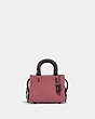 COACH®,ROGUE BAG 12 IN COLORBLOCK REGENERATIVE LEATHER,Pebble Leather,Mini,Pewter/Rouge Multi,Front View