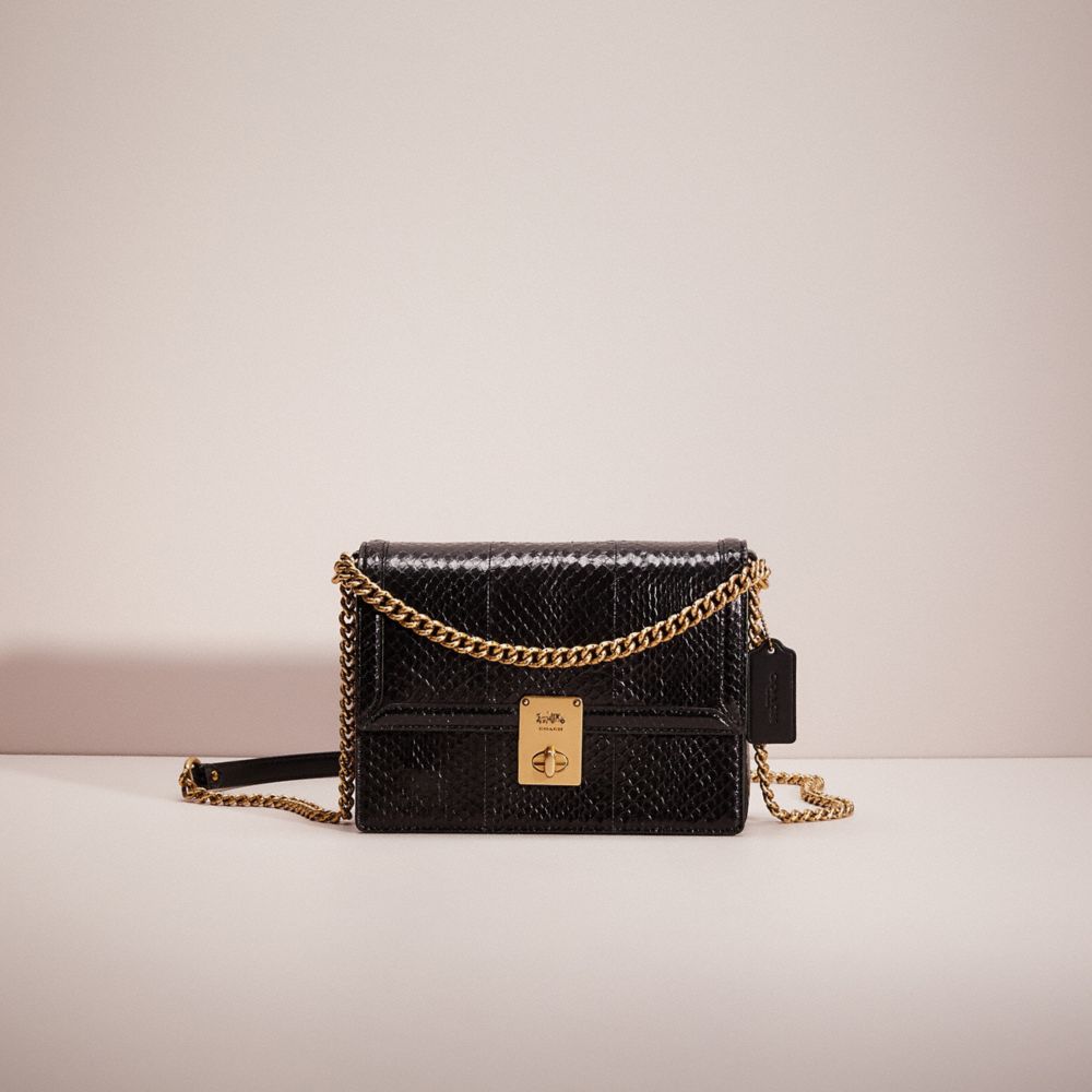 Hutton shoulder bag with colorblock snakeskin detail sale