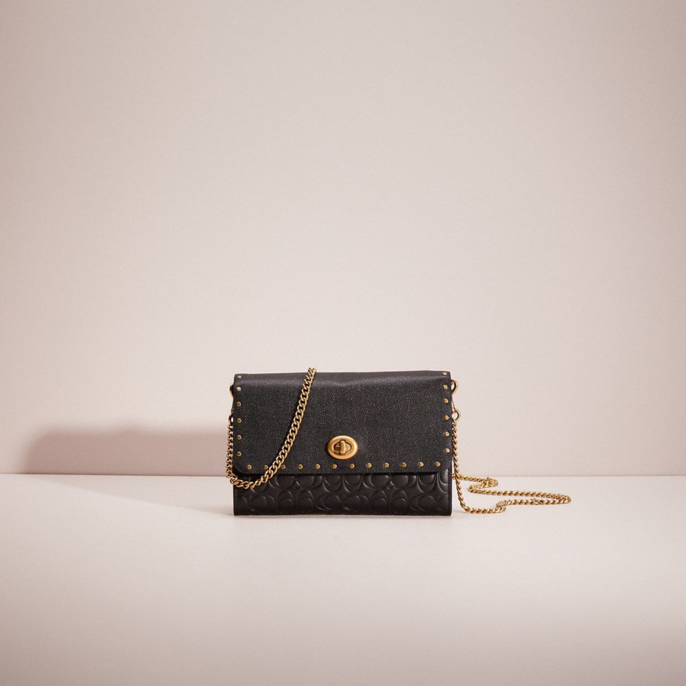 Restored Marlow Turnlock Chain Crossbody In Signature Leather With Rivets