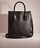 COACH®,RESTORED CASHIN CARRY TOTE,Signature Coated Canvas,Large,Brass/Black,Front View