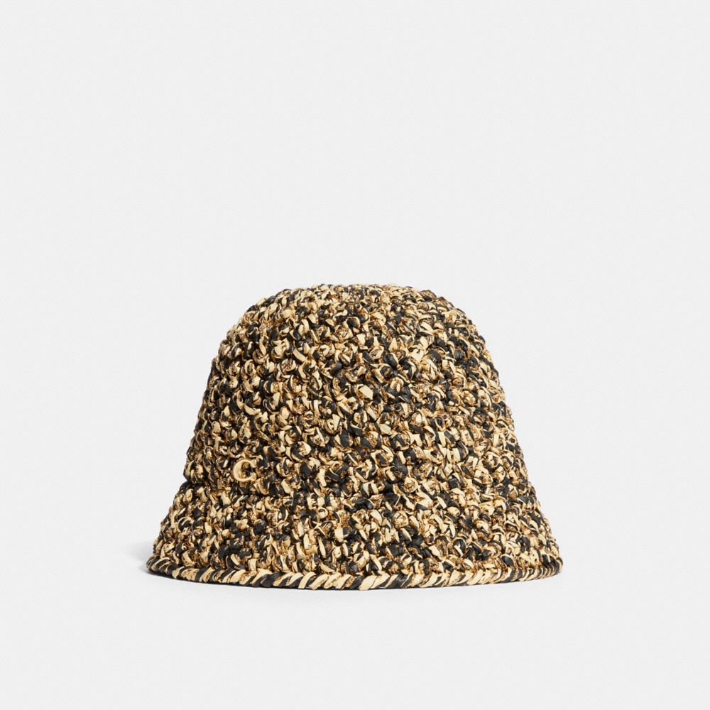 COACH® Straw Crochet Bucket Hat