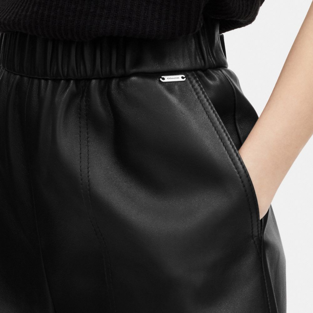 COACH®: Leather Trousers