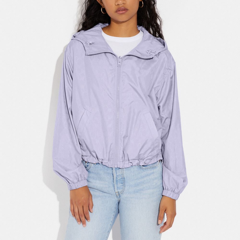 Purple Brand Reversible Monogram Coaches Jacket